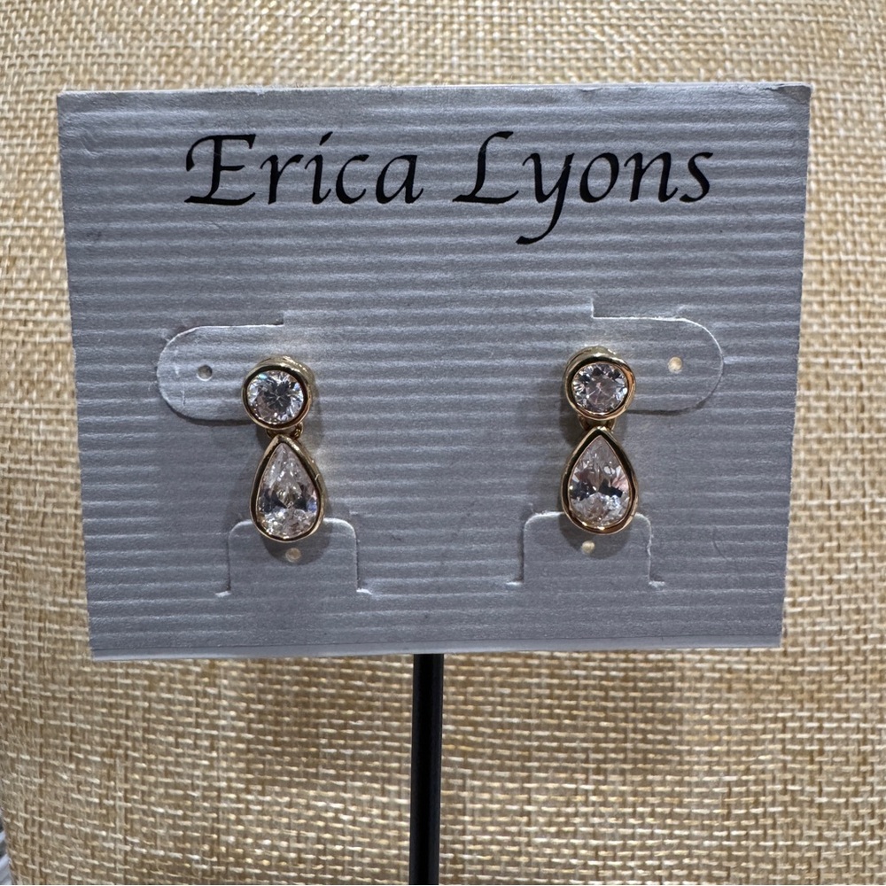 Erica Lyons Gold Teardrop Earrings